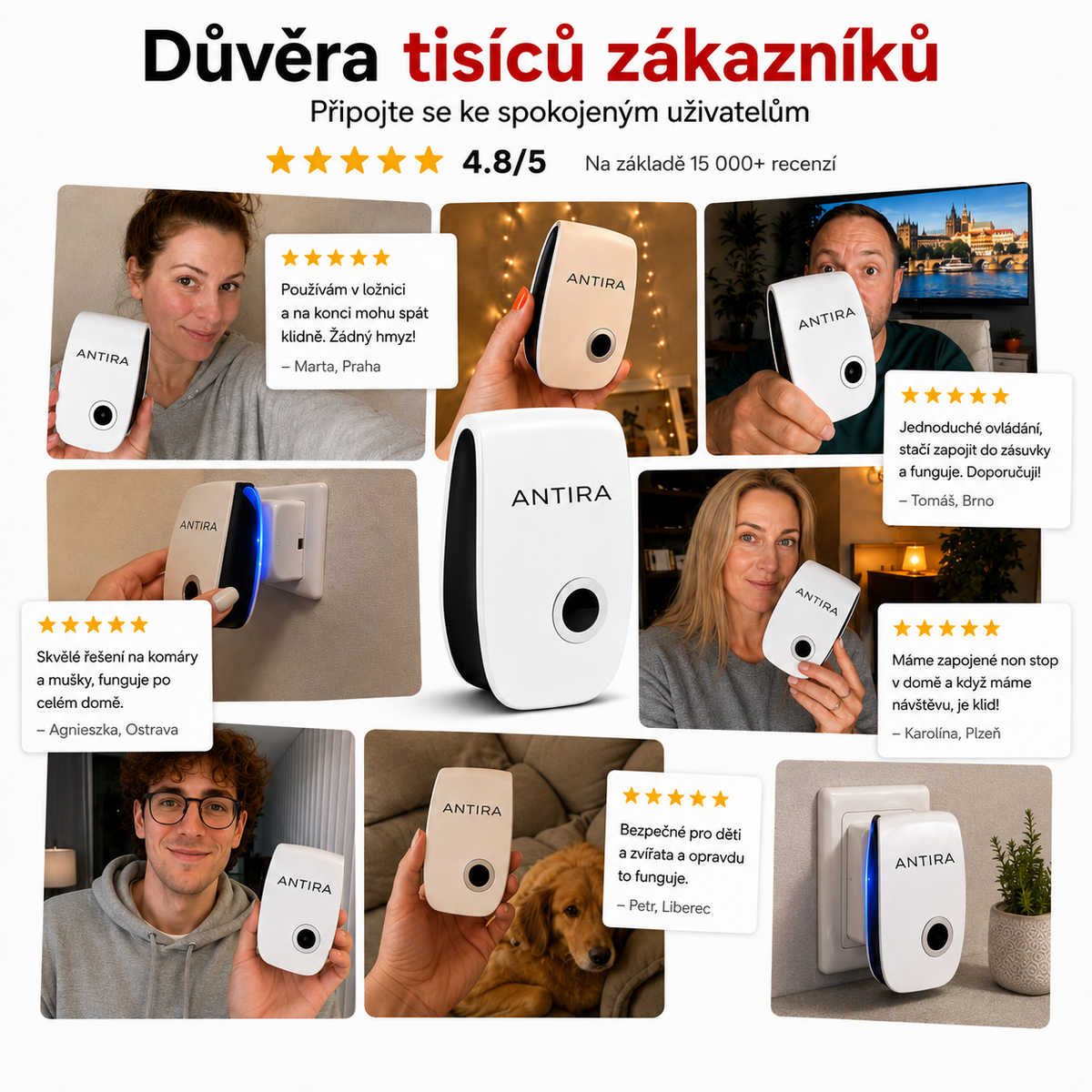 Antira HomeGuard – Ultrazvukový odpuzovač škůdců